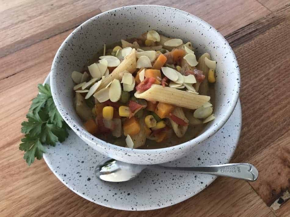 Easy Vegetable Pasta Soup Vegan and Dutch Oven