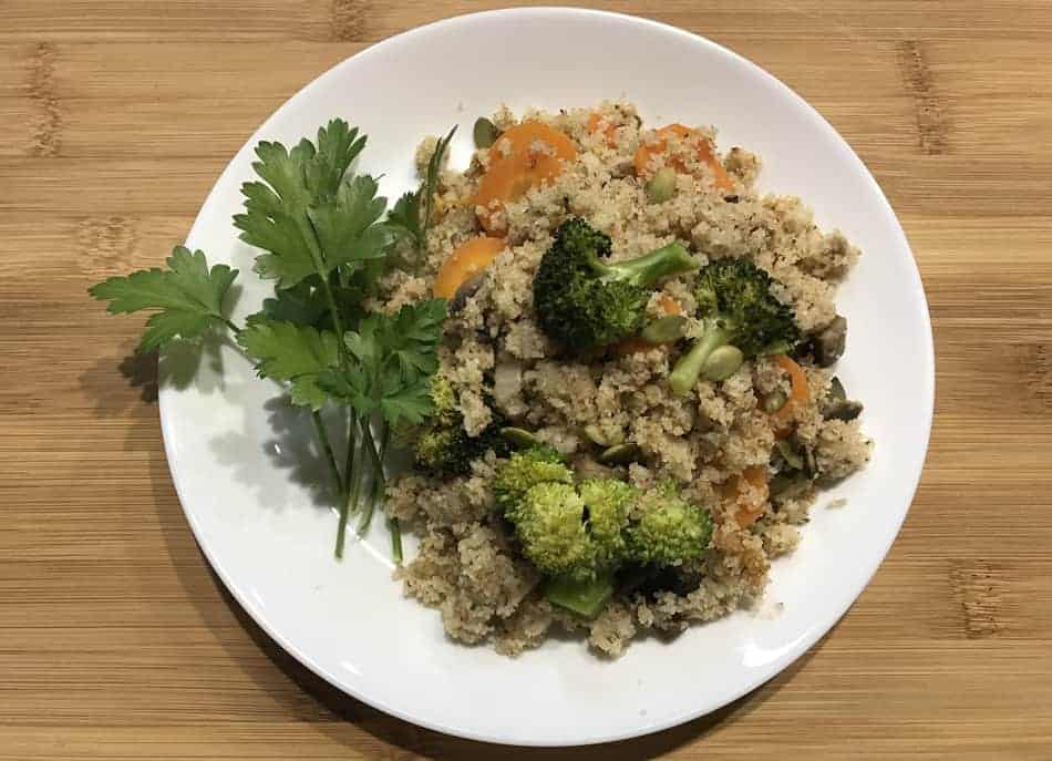 Semolina with Carrot Broccoli Mushroom Recipe Image