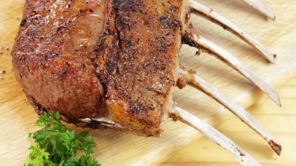 Lamb Rack Roasted in a Slow Cooker