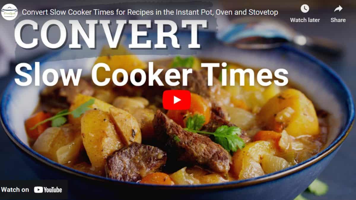 Convert slow cooker times YouTube