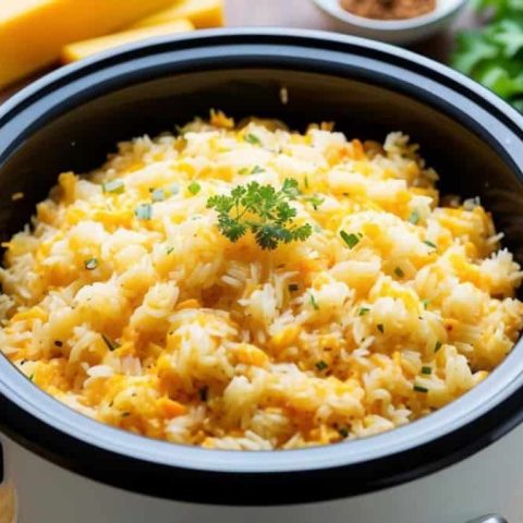 cheesy rice in rice cooker