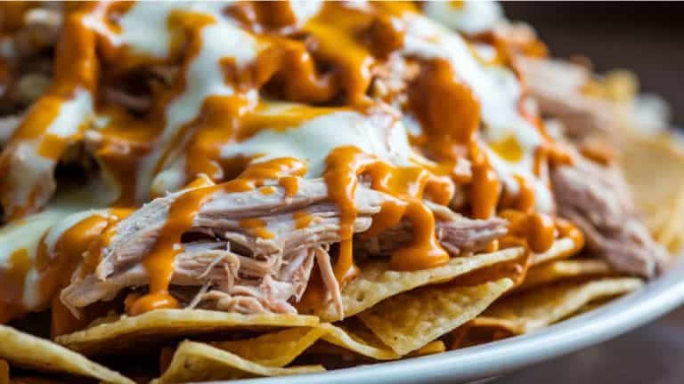 crockpot taco chicken nachos