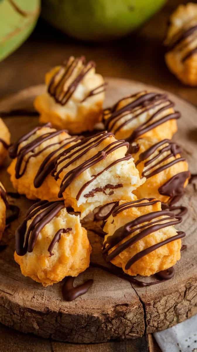 chocolate and coconut macaroons
