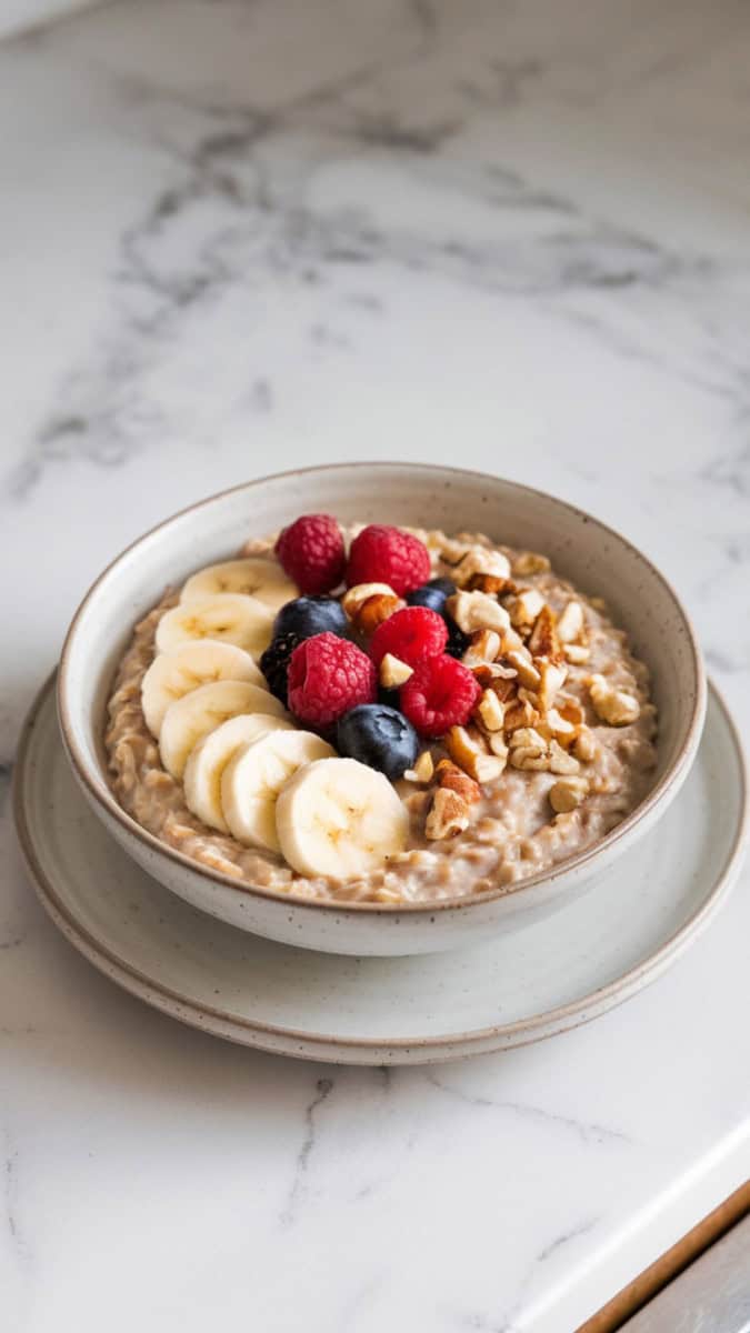 rice cooker oatmeal fruit nuts
