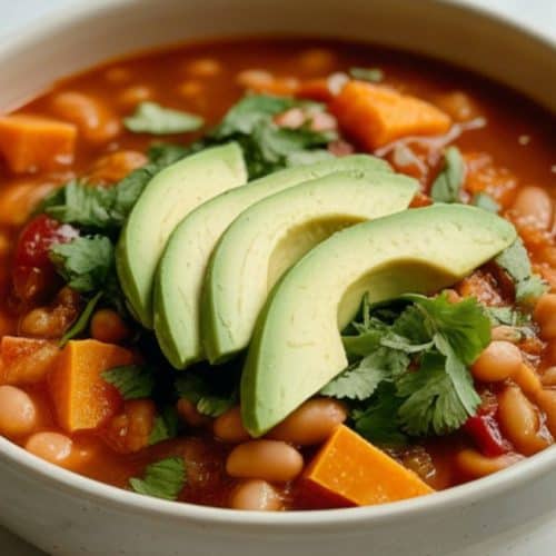 white bean and sweet potato chili