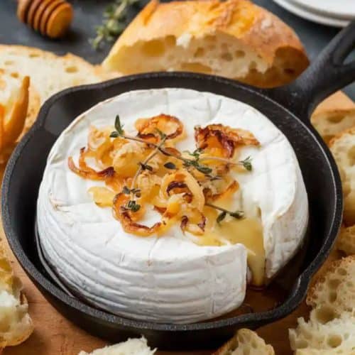 garlic and honey baked brie