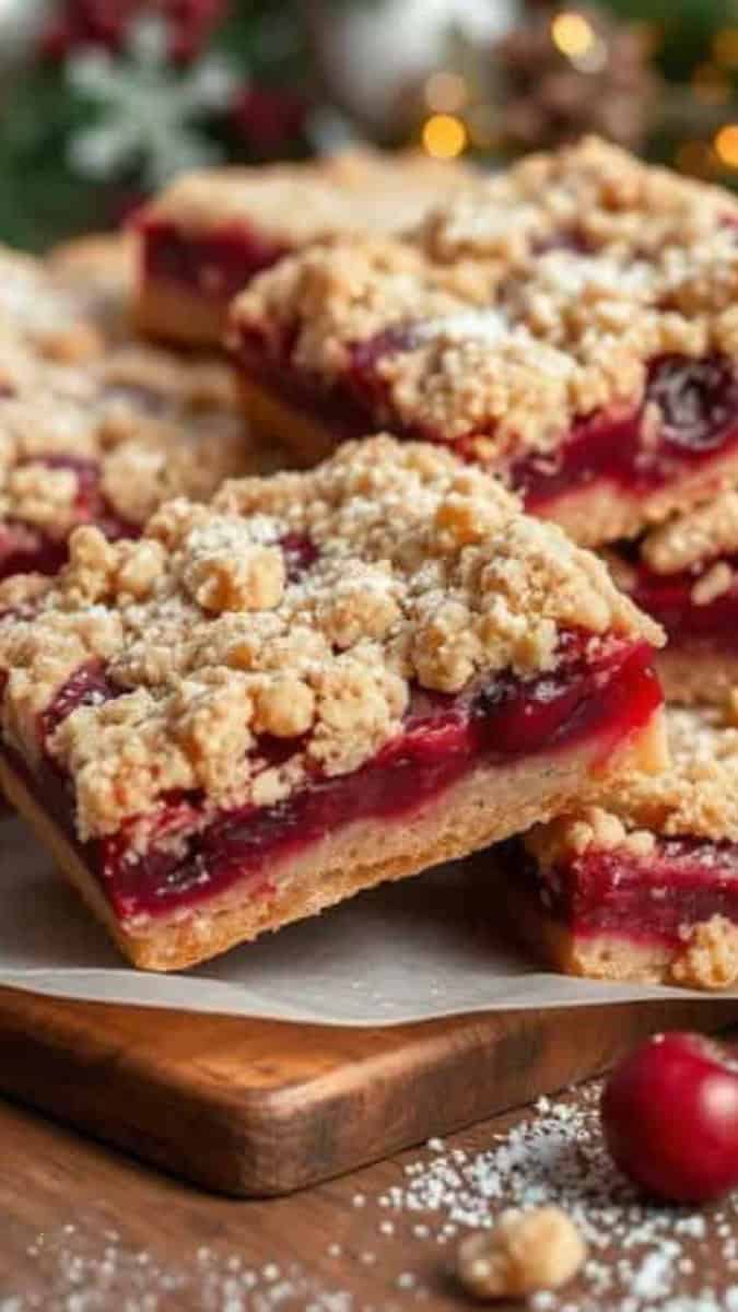 cranberry crumb bars