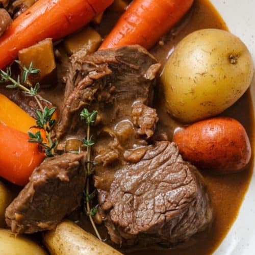 beef stew and root vegetables
