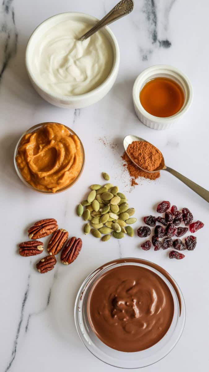 Pumpkin Yogurt Bark ingredients