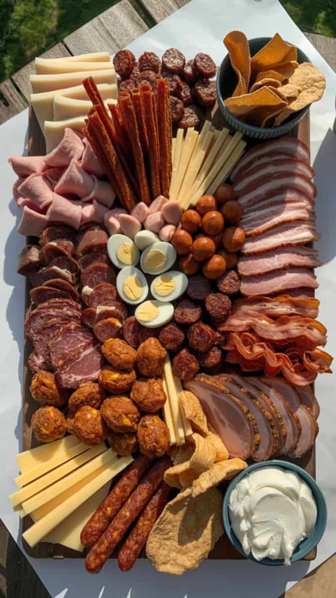 selection of deli meats and carnivor diet snacks