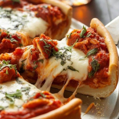 chicago style deep dish pizza