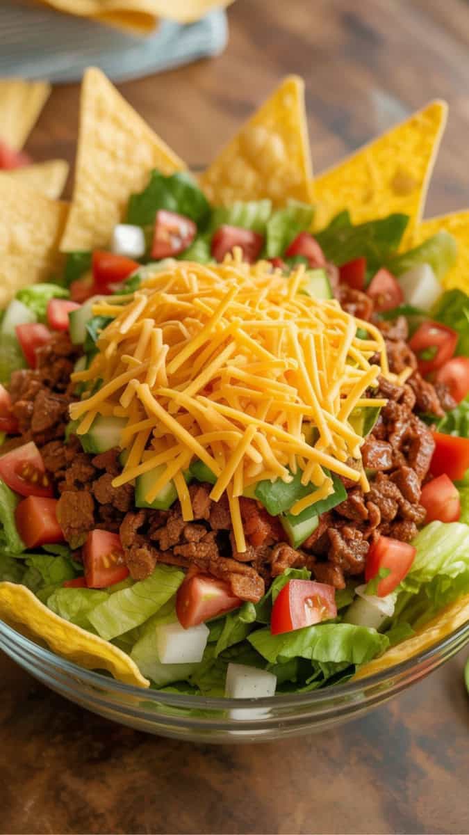 beef taco salad bowl