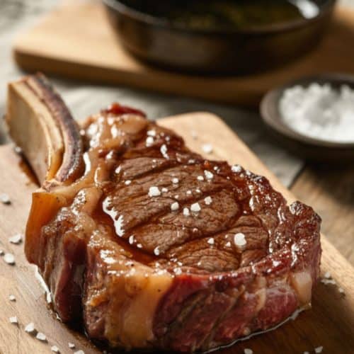 butter basted ribeye steak