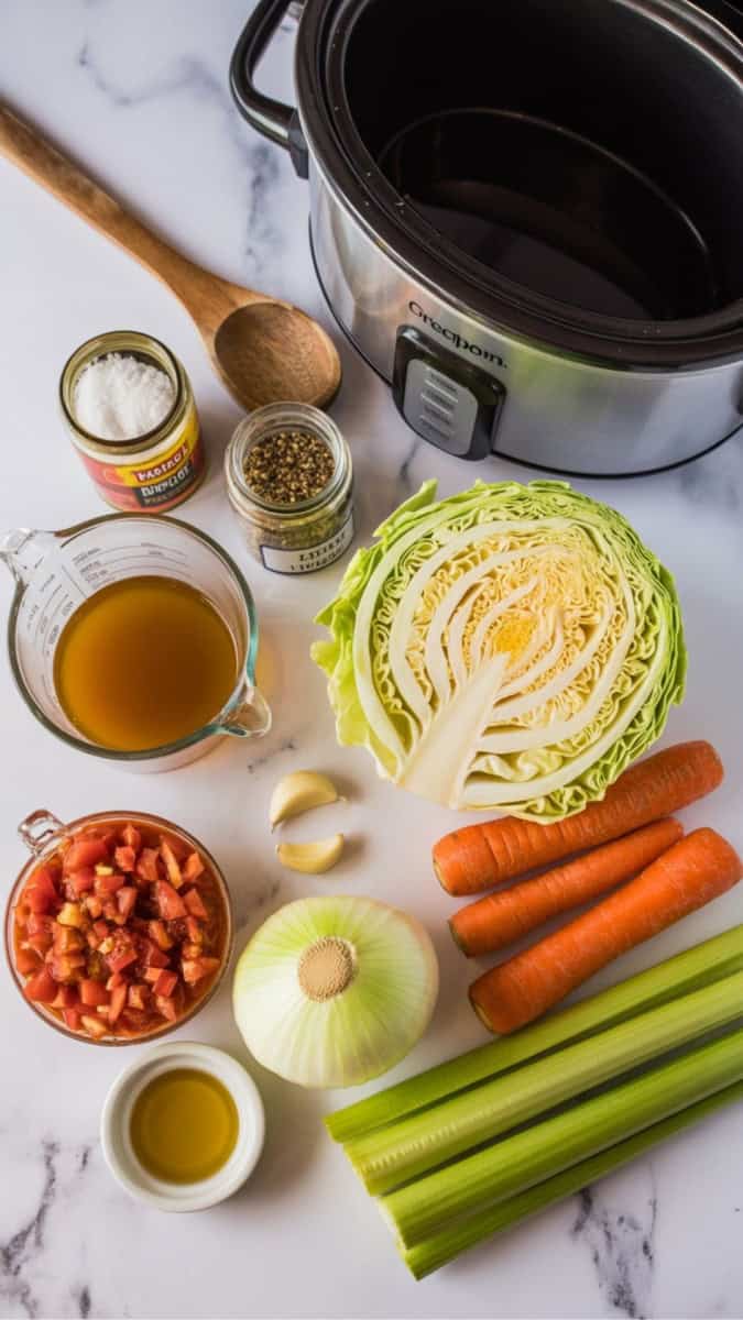 vegetable and cabbage crockpot