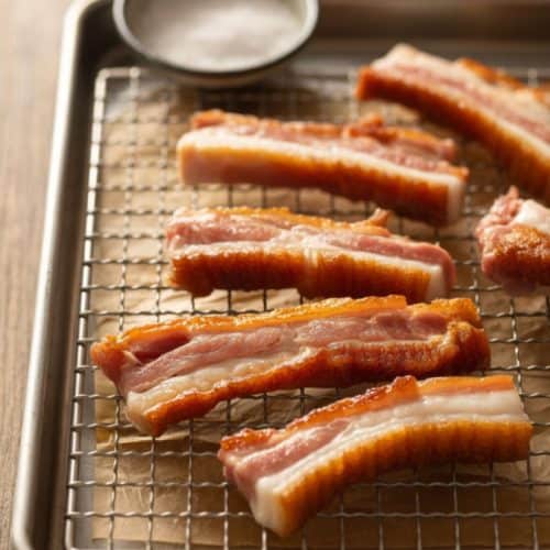 crispy pork belly strips