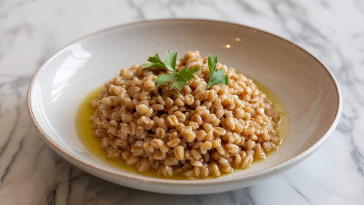 a bowl of farro