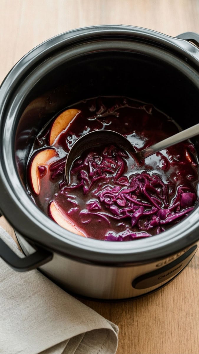 slow cooker red cabbage
