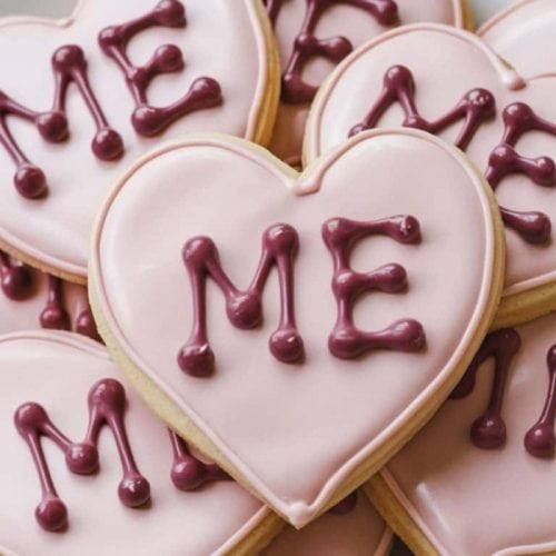 buttery heart shaped sugar cookies