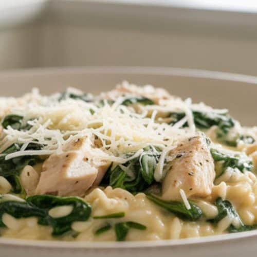 chicken spinach rice cooker risotto