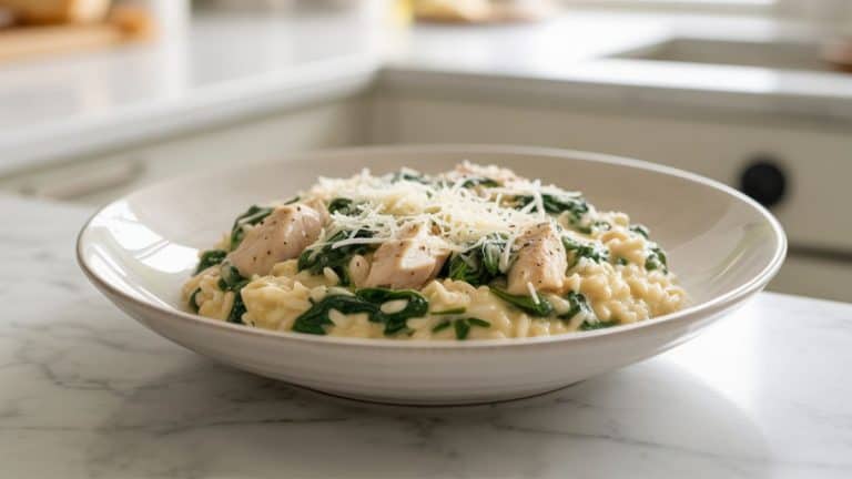 Chicken & Spinach Rice Cooker Risotto