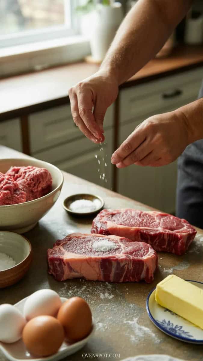 Preparing simple carnivore-friendly foods like steak, ground beef, and eggs during the transition phase.