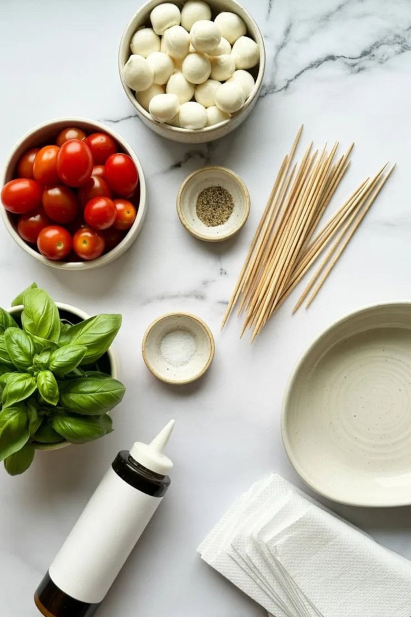 caprese salad skewers ingredients