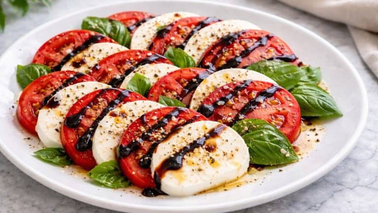 caprese salad tomato mozzarella basil and sauce
