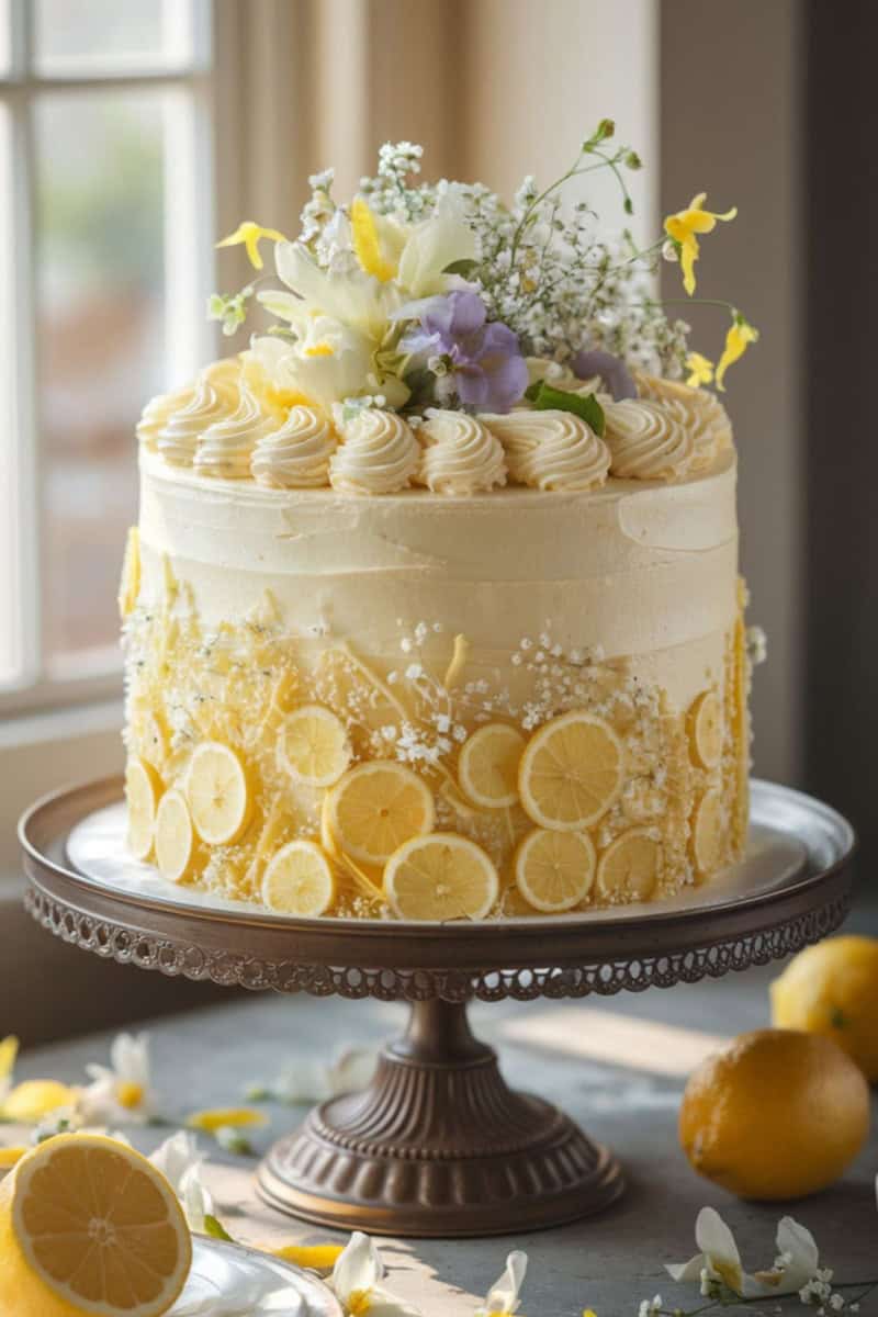 Lemon Elderflower Celebration Cake