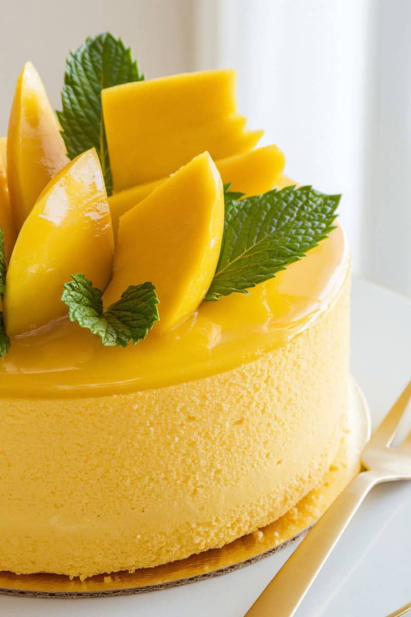 Tropical Mango Mousse Cake