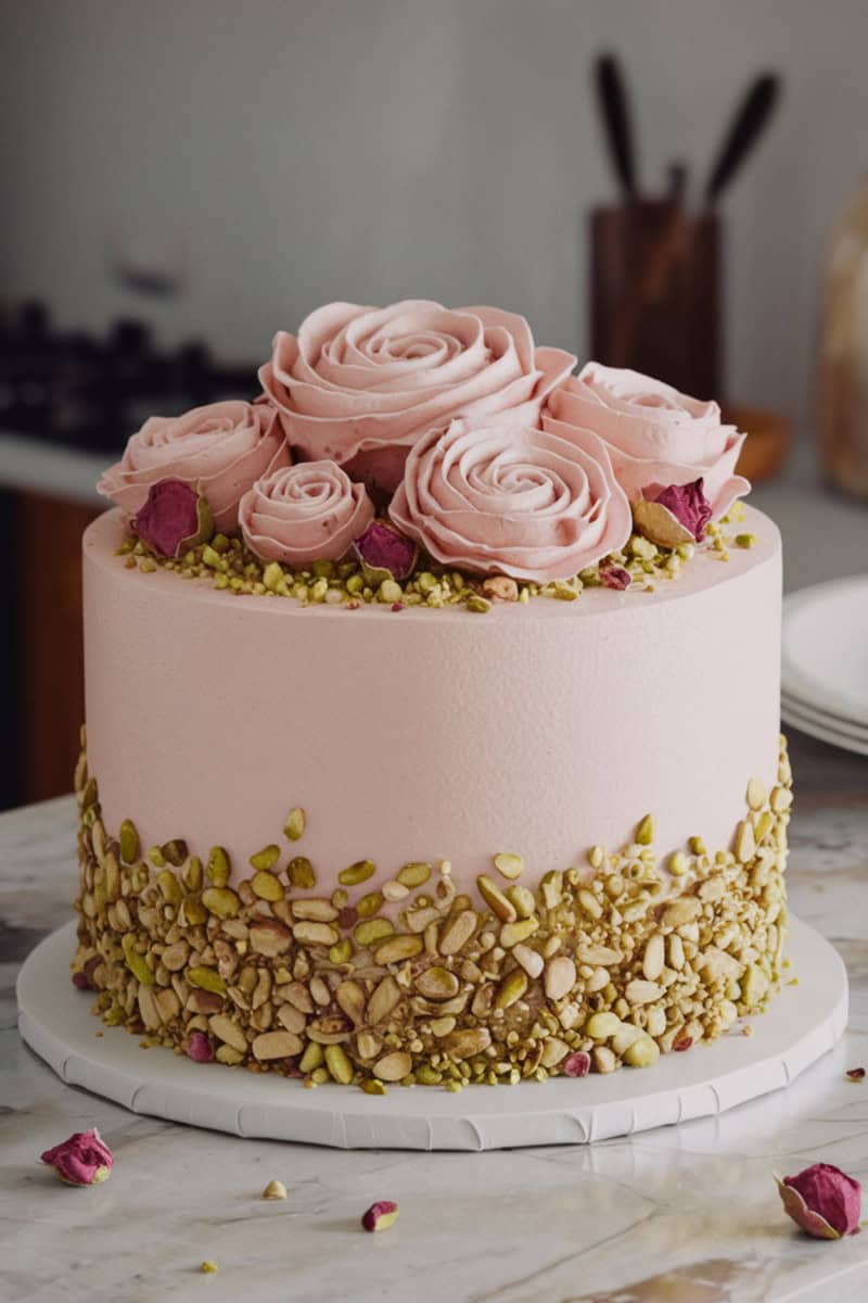 Pistachio & Rose Cake