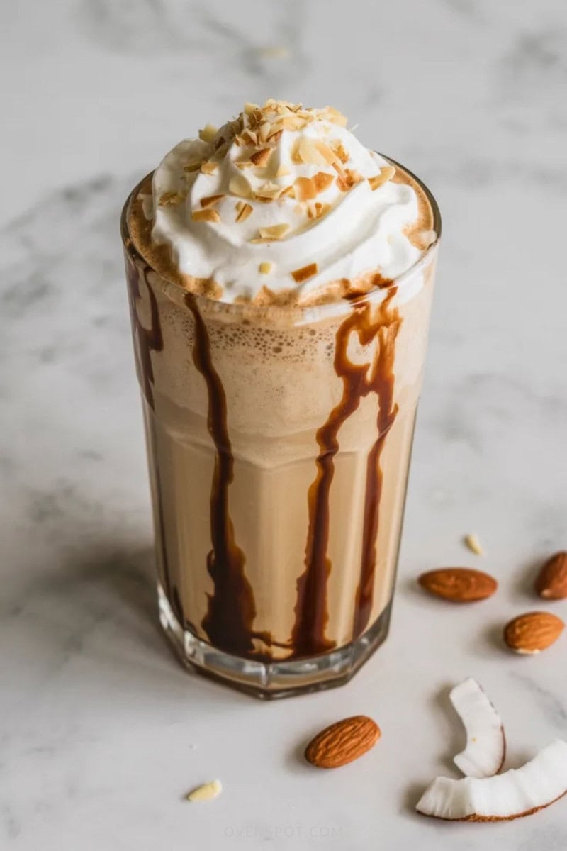 copycat Starbucks Almond Joy Frappuccino