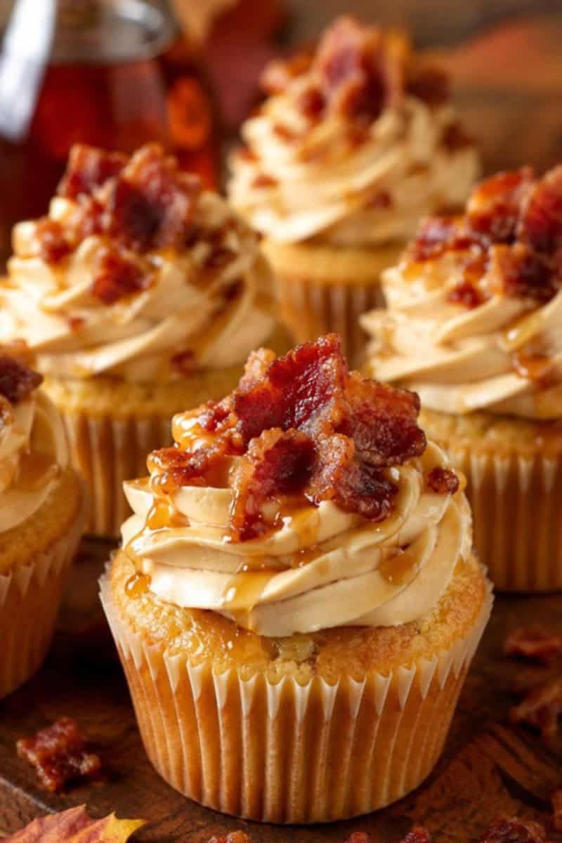 maple bacon cupcakes