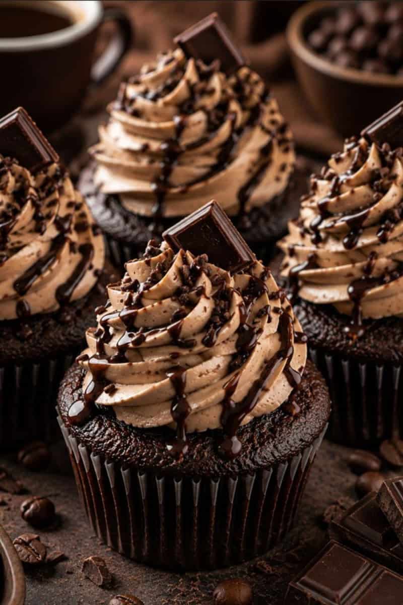 mocha fudge cupcakes