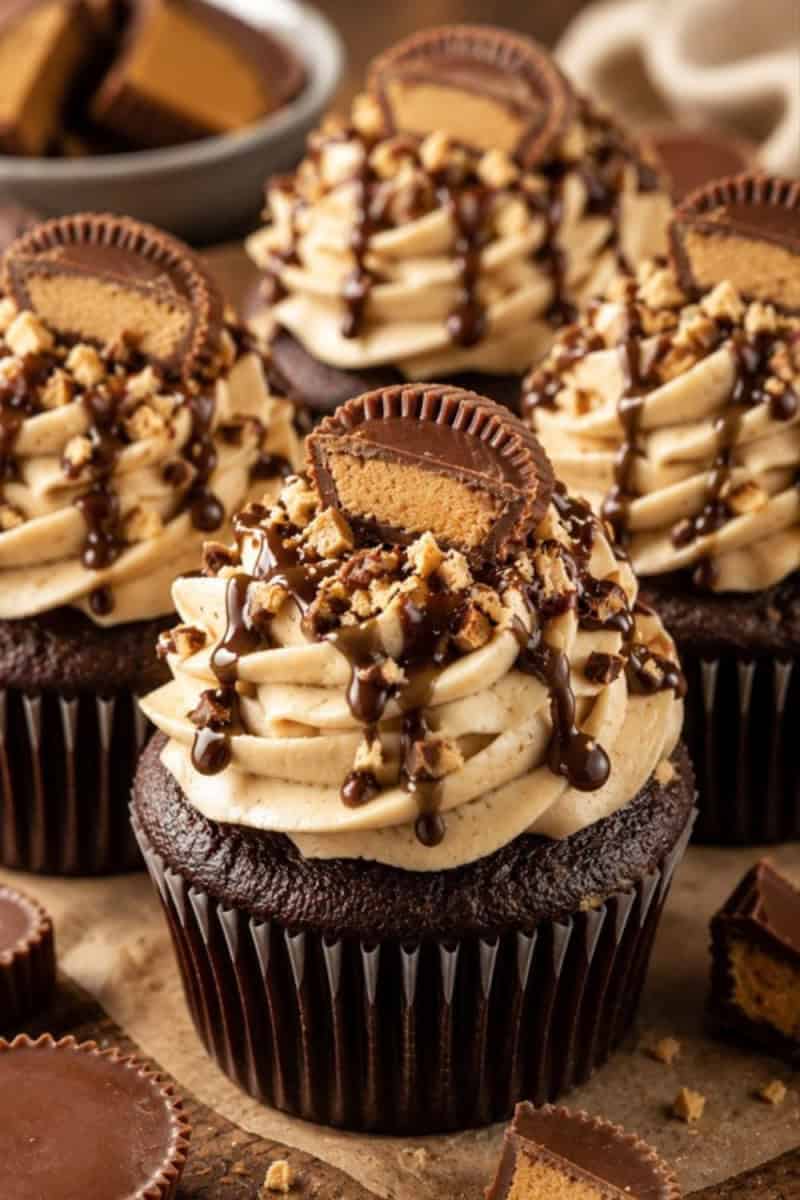 peanut butter cup cupcakes