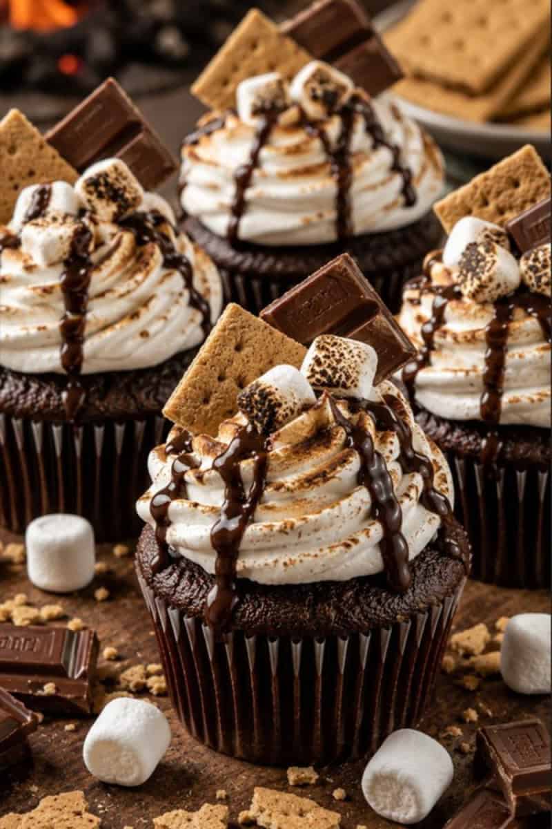 smores cupcakes