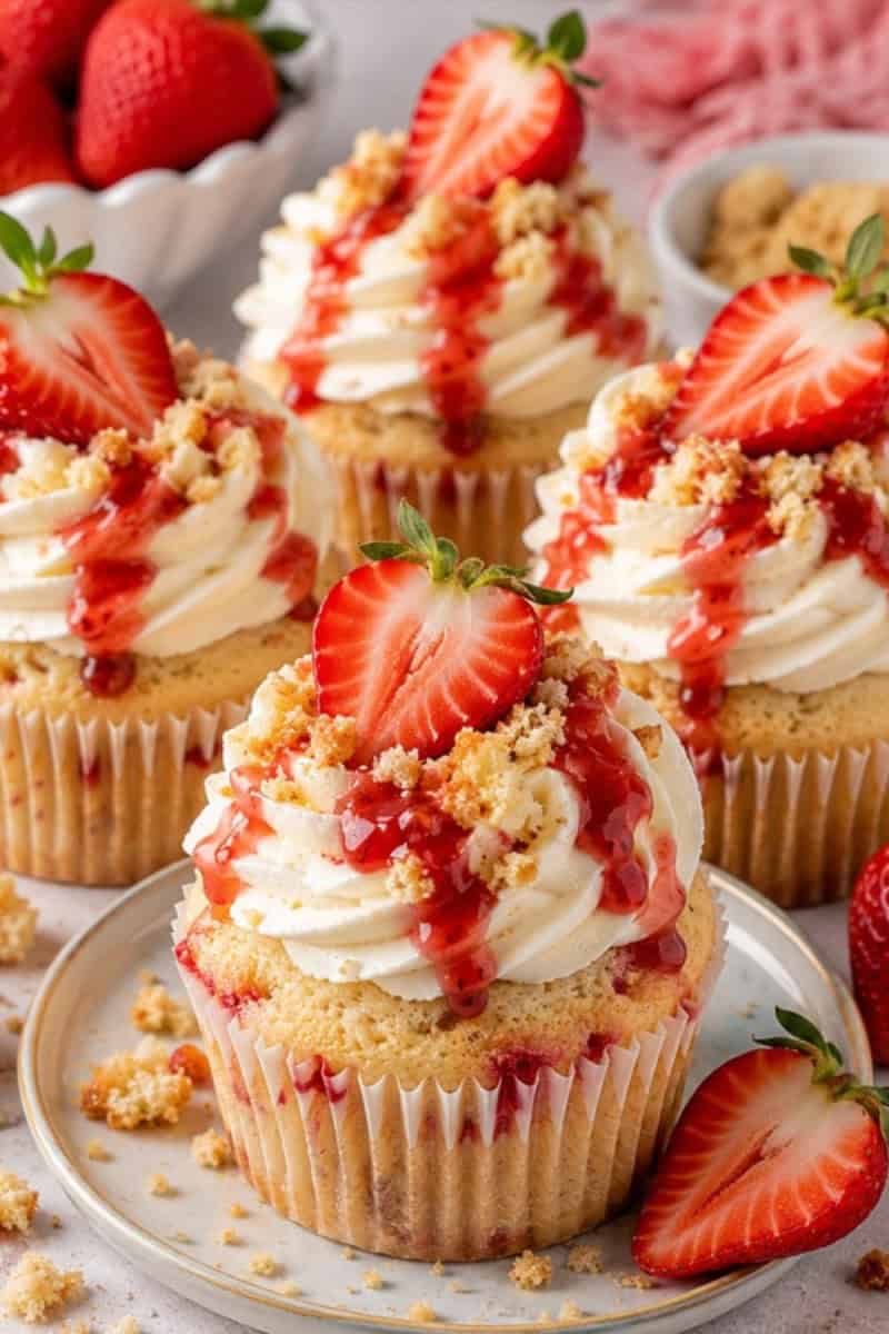 strawberry shortcake cupcakes