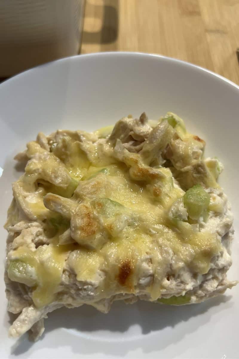creamy high protein chicken bake