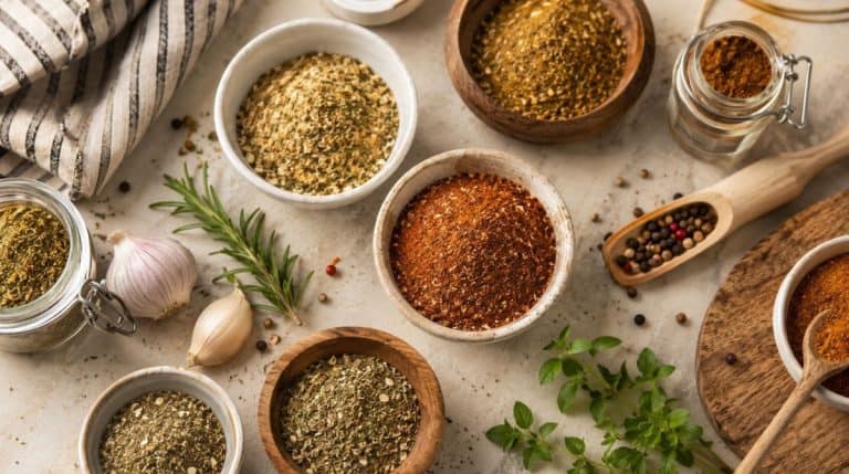 collection of homemade seasoning blends