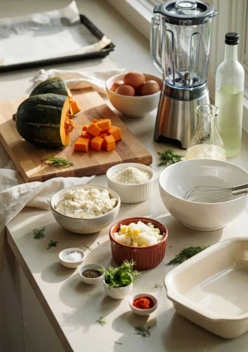 kobocha squash fritatta ingredients