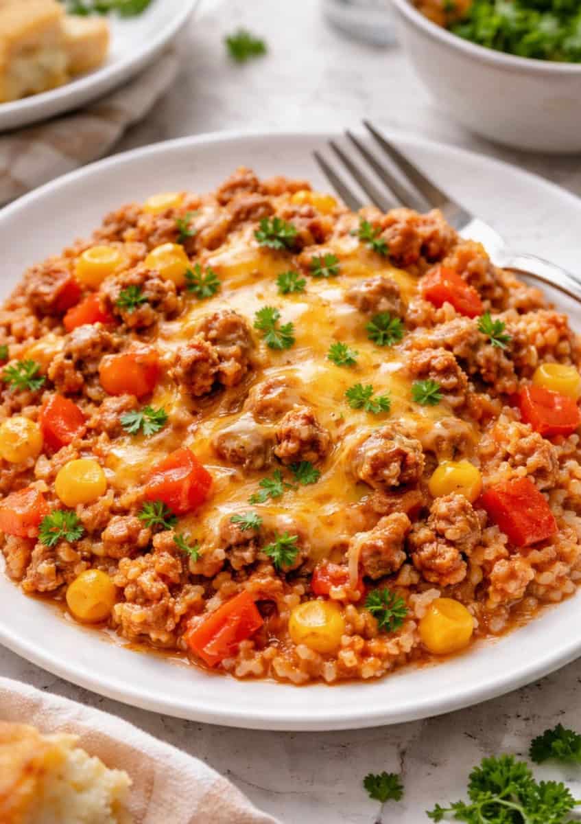 one pot ground beef skillet