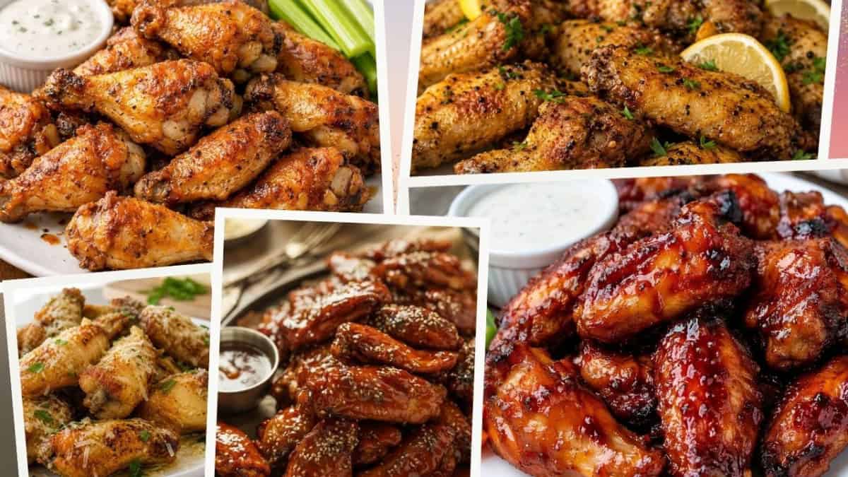 selection of chicken wings