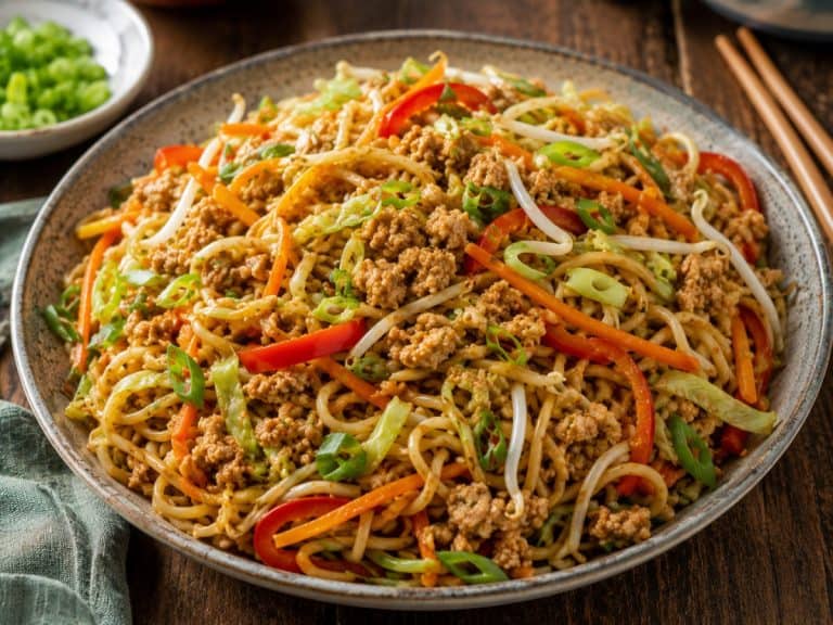 chicken chow mein with mince